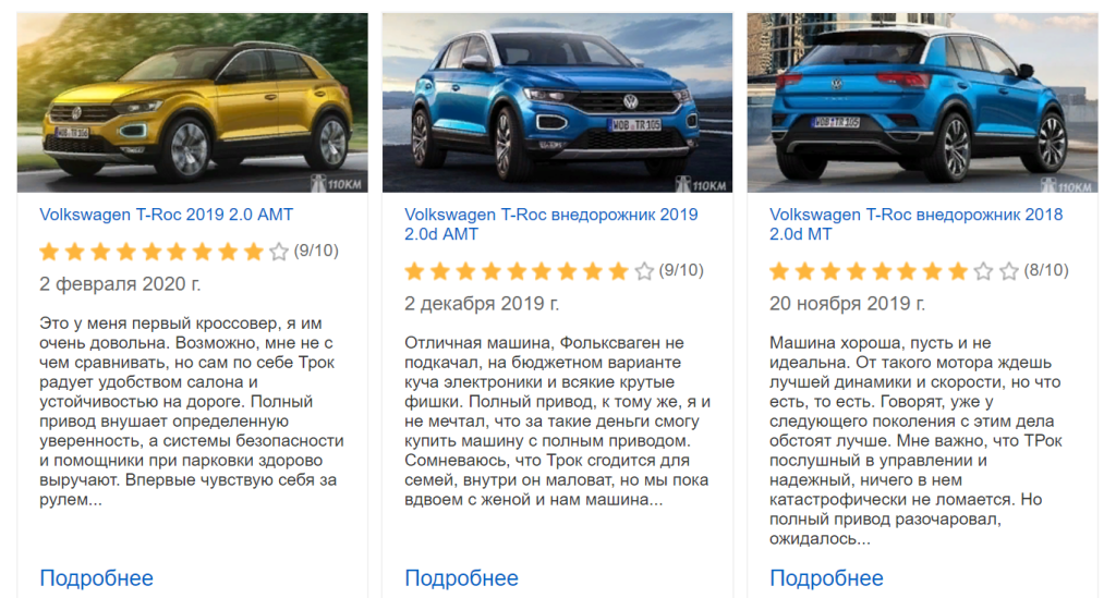 Volkswagen T Roc отзывы